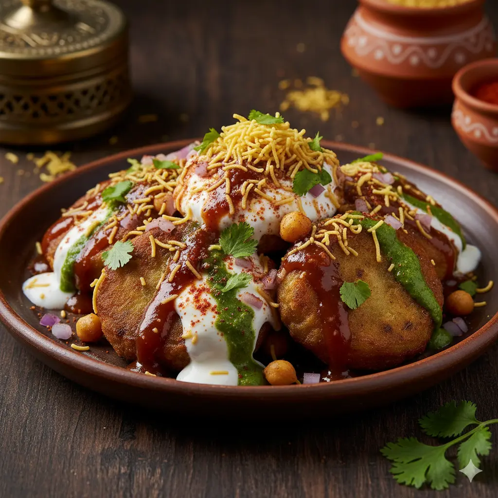 Delicious Aloo Tikki at Chache Da Dhaba in Edmonton, AB